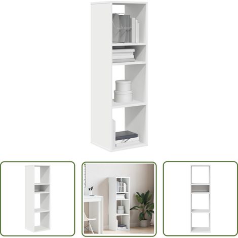 vidaXL Bibliothèque blanc 34x31x112 cm bois d'ingénierie (1/5)
