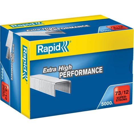 Rapid Super Strong 73 12 mm Grapas Plateadas Pack 5000
