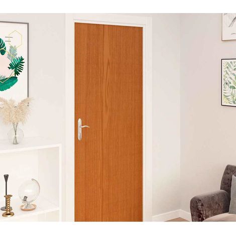 Films autoadhésifs pour portes 4 pcs Chêne clair 210x90 cm PVC (1/5)