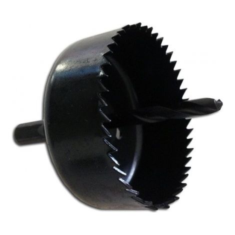 Scie cloche Ø 68mm prof 28mm métal noire mandrin + foret pour perçage matériaux et métaux de faible épaisseur SIB ADR P10068 (1/3)