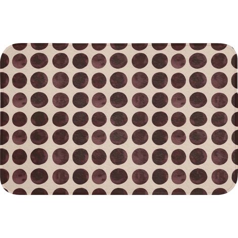 TAPIS DE BAIN Pois - Motif - Marron 80x50 cm