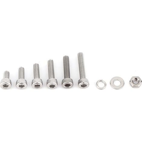 Vis à tête cylindrique à six pans creux en acier inoxydable avec kit écrous et rondelles (M3, 300 pièces) (1/5)