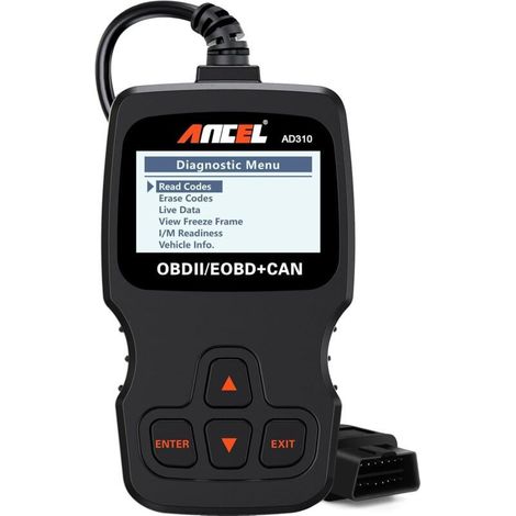 Valise diagnostic auto OBD2 – Scanner lecteur de codes moteur – Lecture en temps réel – Compatible BMW, Peugeot, VW, véhicules multimarques - AD310 (1/5)