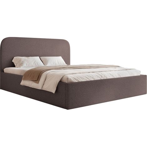 Selsey Sonvivo - Polsterbett 160x200 mit Bettkasten, Bouclé, braun (1/5)