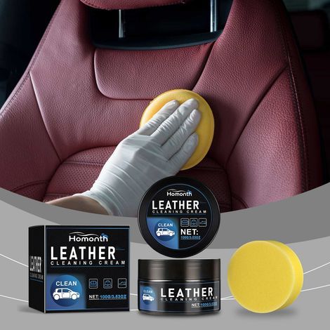 Crème d'entretien pour le cuir des sièges de voiture - 100 g + éponge -- DTEKGAZ (1/5)