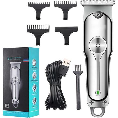 Tondeuse à cheveux électrique - FAFEICY - V-071 - Tête acier au carbone - Batterie 600mAh 2h - 3 peignes