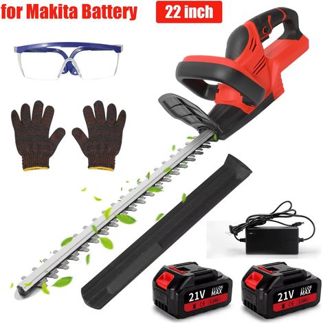Taille-haie 1500 tr/min – Sans balais – Lame 22" – Jardinage sans fil – Makita 21V – Lot 2 accus (1/5)