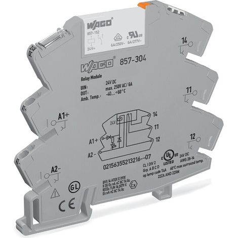 WAGO GmbH& Co. KG Relaisbaustein steckbar 24VDC/5A 10mA 1W 857-304 (1/4)