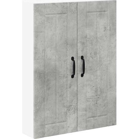 Meubles de Rangement，Armoire de cuisine Gris béton 60 x 31 x 80 cm Bois d'ingénierie CFW816340 (1/5)