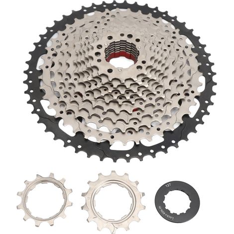 Cassette vélo 12 vitesses, pignon aluminium robuste, fonctionnement silencieux, 12-50T, pièce de vélo électrique pour cyclisme et VTT, remplacement fiable.