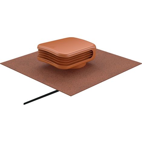 Ubbink – Sortie de toit VMC Valetis anthracite Ø160 mm – Solin d'étanchéité Ubiflex® – Très faibles pertes de charge – Conformité DTU 68.3