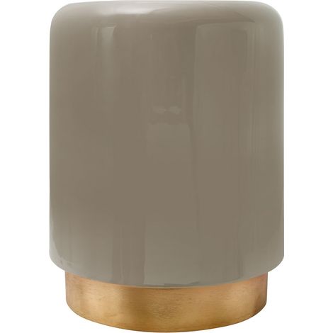 Tavolino Art Deco 350 in metallo taupe e oro (1/3)