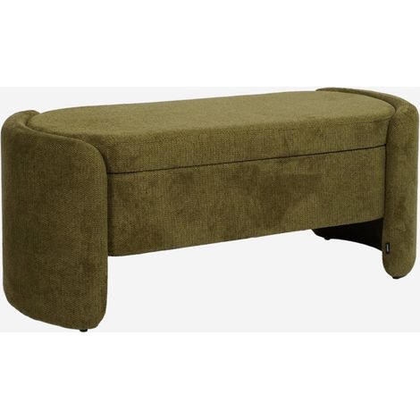 Panca contenitore, fondo letto contemporaneo in tessuto
