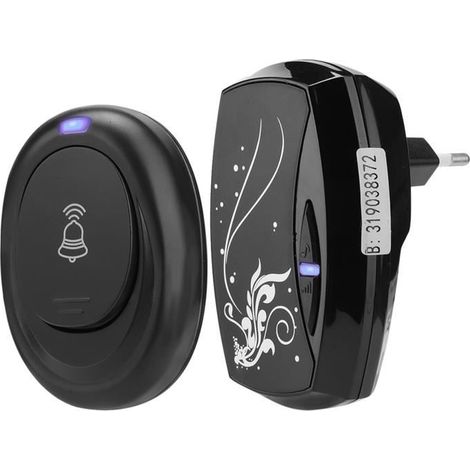 VINGVO Drahtlose Türklingel mit 50 m Reichweite, Fernbedienung, 36 LEDs, wasserdicht, 4 Lautstärken, Sicherheitstürklingel für Zuhause (EU-Stecker) (1/4)