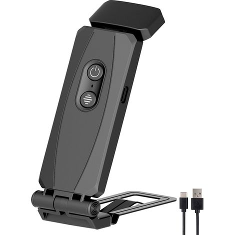 Lámpara de lectura recargable con clip, 3 modos de color y 5 niveles de brillo ajustables, ideal para leer en la cama, regalo para lectores (negro)