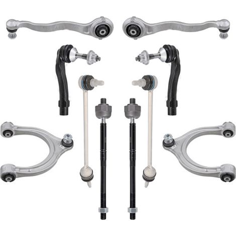 KIT BRACCIO OSCILLANTE 10 PEZZI COMPATIBILE CON MERCEDES-BENZ CLASSE CLASSE C (W206) C 1 / Kit Sospensione Completo OE/OEM / Bracci Oscillanti + Testine Sterzo / Sostituzione Diretta OEM