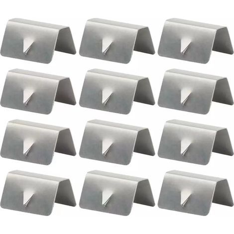 BRAVIX Clips de Déflecteur de Vent, 12 Pièces Agrafes de Déflecteur de Vent, Canal de Déflecteur de Pluie de Vent de Voiture en Acier Inoxydable, Clips de Fixation pour Déflecteur d'air (1/3)