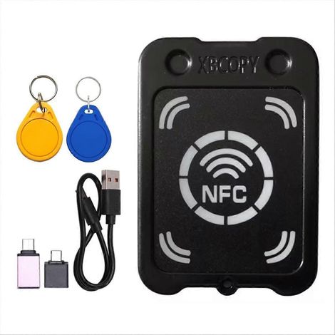 Lecteur/copieur de cartes à puce RFID + porte-clés CUID/UID + lecteur de clés de chiffrement NFC + duplicateur de jetons RFID 13,56 MHz (1/5)