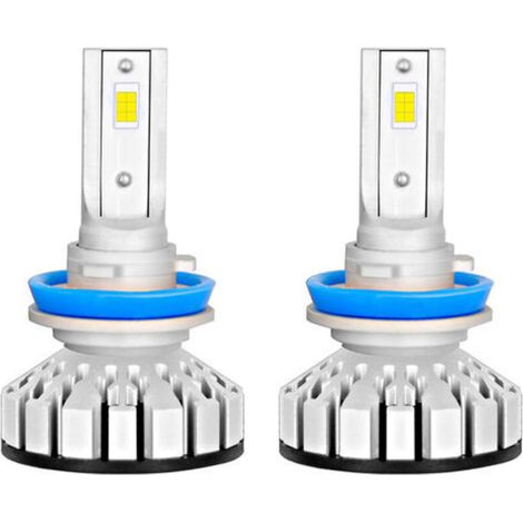 Phares LED Lampes Kit d'éclairage de conversion tout-en-un H11 H8 H9 HB2 9003 6000K 8000LM pour coffre de voiture SUV - H11 H8 (1/4)