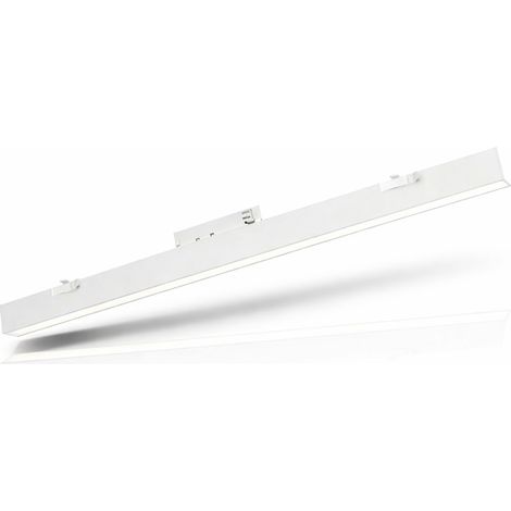 Barra LED Nera Lineare per Binario Trifase 40W CCT Switch 110° Luce Professionale per Negozi e Showroom