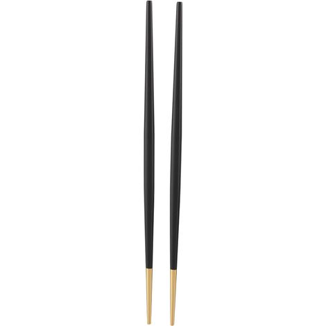 304 Stainless Steel Chopstick Japanese Sushi Gold Chopsticks Tableware Set(Black) (1/5)
