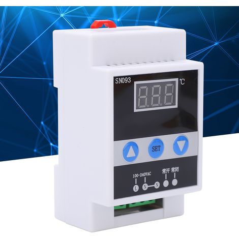 TMC-6000 AC110-240V Schienenmontierter Temperaturregler, Digitaler Temperaturregler, Thermostat, Kältetechnik (1/5)