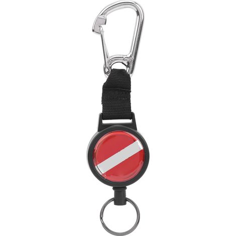 Corde de sécurité en acier inoxydable pour plongée, accessoire anti-perte BCD avec anneau et ressort étirable. (1/5)