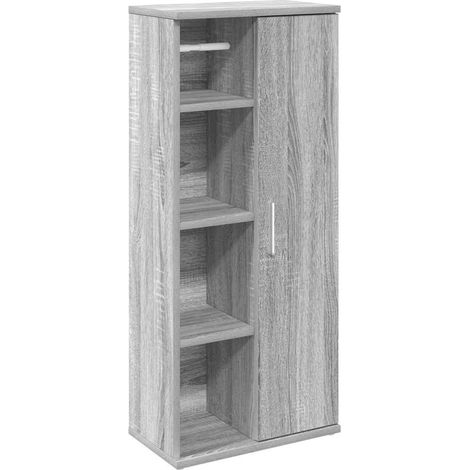 Maison Exclusive - Badezimmerschrank mit Rollenhalter Grau Sonoma