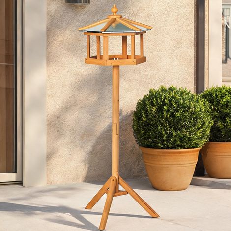 Cage pour oiseaux marron en bois 40 x 40 x 113 cm (1/5)