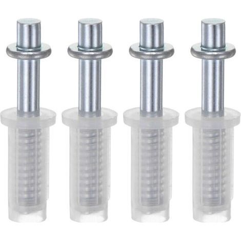Lot de 4 pivots supérieurs à deux volets de 9,5 mm à ressort pour porte accordéon pliante (1/4)