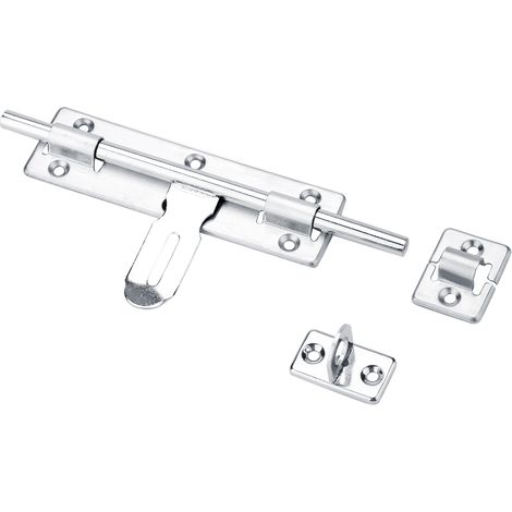 1 cadenas de sécurité en acier inoxydable de 20 cm pour porte d'entrée, verrou de porte coulissante, verrou de fenêtre, verrou de porte en acier inoxydable (1/5)
