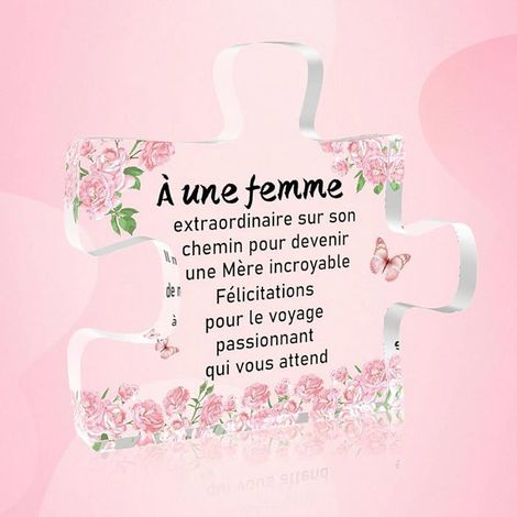Cadeau Femme Enceinte Cadeaux Fetes des Mere Cadeau Future Maman À une Femme ,Extraordinaire Sur Son ,Chemin pour D OBJET DECORATIF