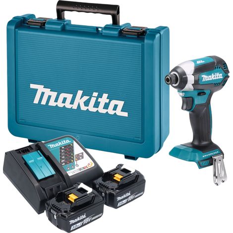 Visseuse à chocs sans fil Makita DTD 153 RFE 18 V 170 Nm 1/4" sans balais + 2 batteries 3,0 Ah + chargeur + mallette (1/5)