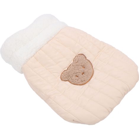 Sac de couchage d'hiver pour chat en coton PP, lit douillet et chaud en forme de grotte semi-fermée pour chats d'intérieur et chatons (taille M). (1/5)