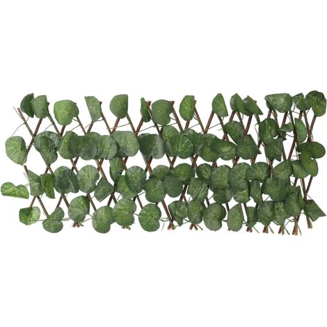 Haie artificielle, clôture simulée, extensible, protection solaire, imperméable, topiaire artificielle, plante pour jardin, feuille de bégonia (1/5)