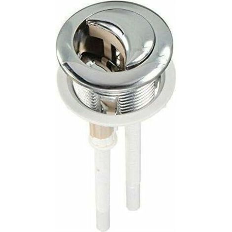 Double bouton de 38 mm pour la chasse d'eau des toilettes Pompes haute pression chromées Accessoires de toilette Outils inclus (1/4)
