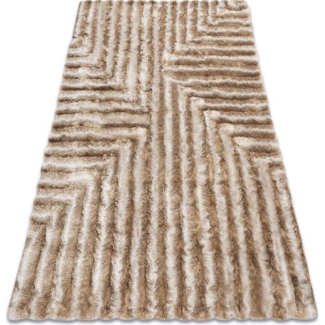 Alfombra moderno FLIM 010-B1 moderno, laberinto - Structural beige beige 120x160 cm