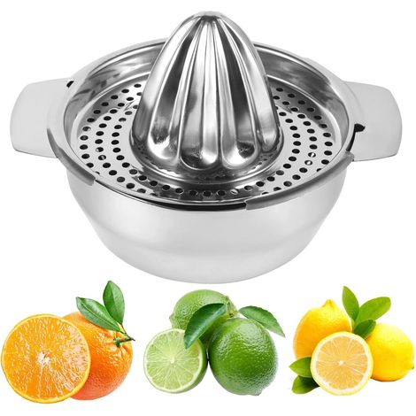 Presse Agrumes Manuel 400ML Presse Orange Manuel Inox Presse Citron Manuel Rotation Presse Pour Presser Citrons Oranges Agrumes Verts Citrons Verts