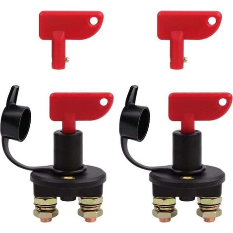 [JAMAIS UTILISÉ]2 Pack 12V / 24V Automobile Coupe-Batterie Isolateur Couper OFF Puissance Coupure Interrupteur D'urgence Interrupteur