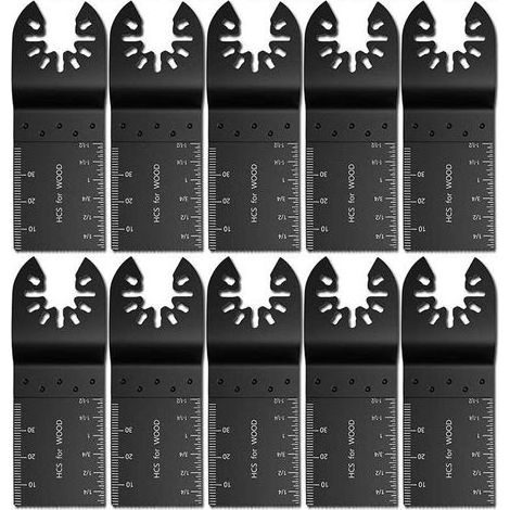 10 pieces de lame de scie en acier a haute teneur en carbone de 34 mm, lame de scie multifonction, ensemble d'accessoires pour machine a couper les outils electriques (1/5)