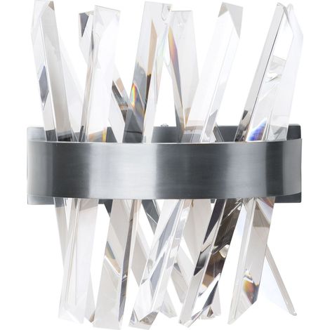 Visconte Flusso Wall Light 16 Watt Integrated LED Fitting - Satin Nickel (1/2)