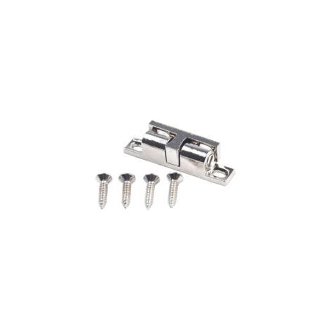Serratura a sfera per ante di armadi, set da 4, interruttore a incasso per ante di armadi, serratura a sfera in lega di zinco per mobili (argento 60 mm)