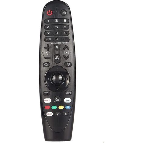 Télécommande compatible avec les modèles LG, avec touches de raccourci - noire (1/2)
