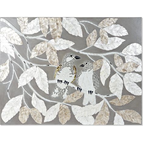 DKD Home Decor Toile Volets Bois MDF Beige Gris 90x4x70 cm (1/3)