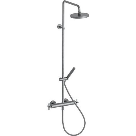 Colonne De Douche Cross Road Thermostatique Complete Metal Brosse Robinetterie CROSS ROAD - CRISTINA ONDYNA CR48677