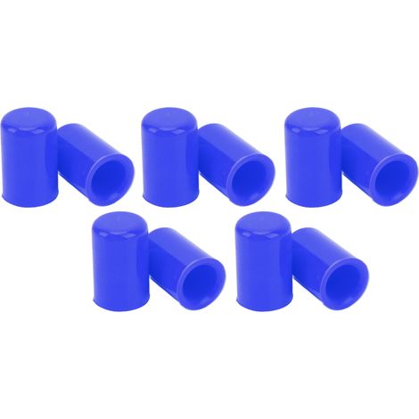 Bouchon silicone 10 pièces universel, capuchon d'extrémité pour tuyau d'admission et vide, diamètre intérieur 14mm, bleu (1/5)