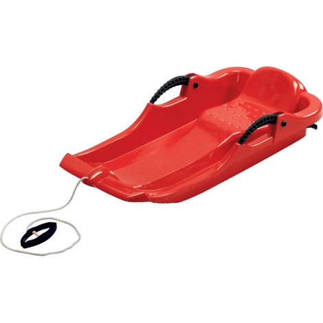 Kunststoff Bob Alpen Spider 80x42x16 cm rot mit Bremsen Schlitten