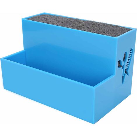 Boîte de rangement pour pinces et ciseaux de coiffure, accessoires de coiffure, bleu (1/5)