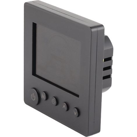Intelligenter WLAN-Thermostat mit großem Farb-LCD-Display und App-Steuerung für Zuhause, Büro und Supermarkt, 90–240 V Wechselstrom, Schwarz, Standardversion (1/5)