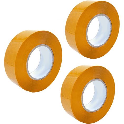 3 nastri da imballaggio Rosfix gialli 48 mm x 50 mm (1/4)